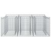 vidaXL Gabion Verhoogd Bed Zilver 150 x 100 x 60 cm