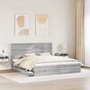 vidaXL Bedframe met lade Grijs Sonoma 180 x 200 cm Ingenieurshout