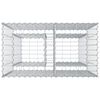 vidaXL Gabion Verhoogd Bed Zilver 90 x 50 x 80 cm Gegalvaniseerd staal
