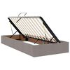 vidaXL Opbergbed met LED met matras met LED Taupe 90 x 200 cm Stof