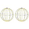 vidaXL Bal met 192 LED 2 pcs Warmwit 40 x 40 x 43,5 cm Metaal