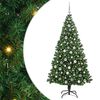 vidaXL Kunstkerstboom Groen 210 cm PVC en Staal en Kunststof