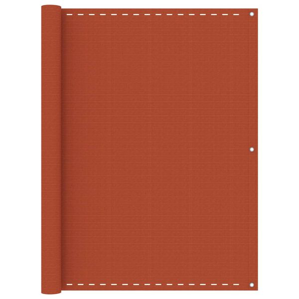 vidaXL Balkonscherm 120x600 cm HDPE oranje