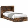 vidaXL Bedframe met opslag Gerookt eiken 90 x 190 cm Bewerkt hout