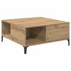 vidaXL Salontafel Artisan Eiken 80 x 80 x 36,5 cm Bewerkt hout