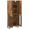 vidaXL Hoge kast 2 pcs Oud Hout 69,5 x 34 x 180 cm