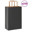 vidaXL Papieren zakken 250 st met hengsels 21x11x31 cm zwart