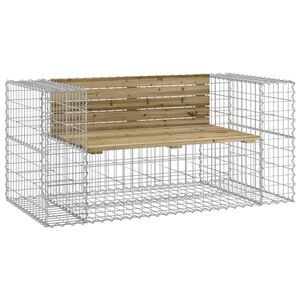 vidaXL Tuinbank schanskorfontwerp 143x71x65,5 cm ge&iuml;mpregneerd hout