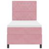 vidaXL LED Box Spring Bed met matras Roze 100 x 200 cm Stof