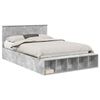 vidaXL Bedframe met plank Beton Grijs 150 x 200 cm Bewerkt hout