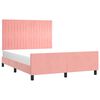 vidaXL Bedframe met hoofdeinde fluweel roze 140x200 cm