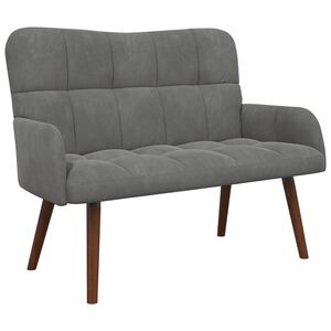 vidaXL 2-Zits Sofa Donkergrijs 115 x 61 x 87 cm fluweel