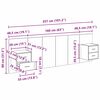 vidaXL Hoofdbord Met Kast met lade 3 pcs Artisan Eiken Bewerkt hout