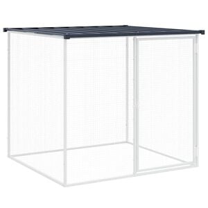 vidaXL Kippenhok met dak 103x98x90 cm gegalvaniseerd staal antraciet