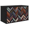 vidaXL Wandgemonteerd tv-meubel OMMEN 69 x 33 x 40 cm Zwart eiken
