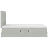 vidaXL Opslag bed met matras Lichtgrijs 120 x 190 cm Fluweel