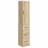 vidaXL Kastenset 2 st 33 x 34,5 x 87 cm Bewerkt hout Sonoma Eiken