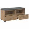 vidaXL Halbank met kussen met lade Artisan Eiken 100 x 38 x 46 cm