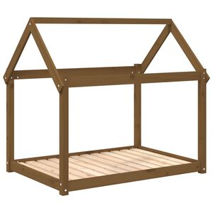 vidaXL Hondenmand 111x80x100 cm massief grenenhout honingbruin