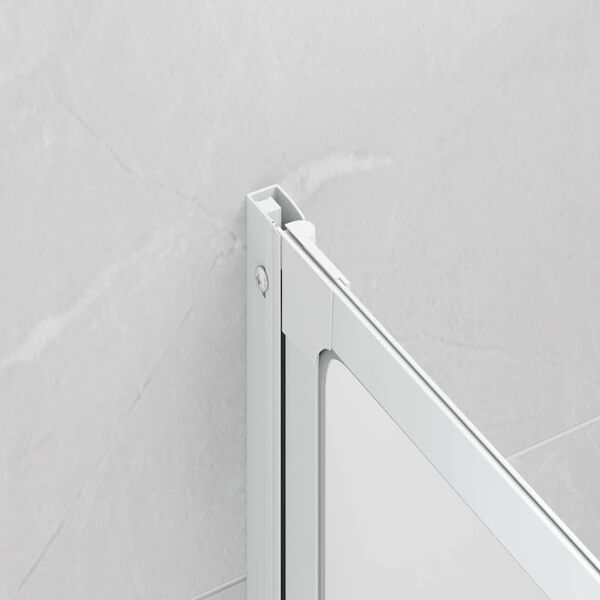 vidaXL Bad Scheidingswand Mat 120 x 117 cm Aluminium & PP Paneel