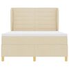 vidaXL Boxspringbed met Matras Donkergrijs 90x190 cm Cr&egrave;me Stof