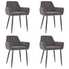 vidaXL Eetkamerstoelen 4 st fluweel donkergrijs