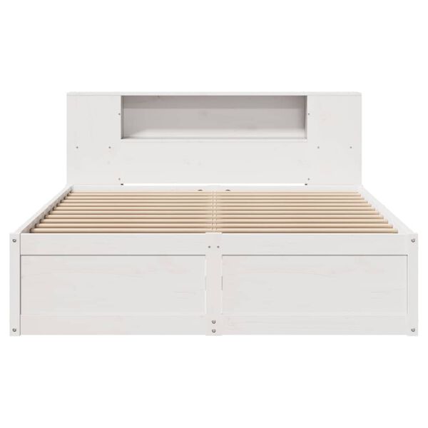 vidaXL Bedframe zonder matras massief grenenhout wit 120x200 cm