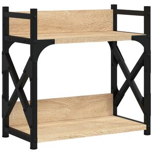 vidaXL Printerstandaard 2-laags 40x20x40 cm bewerkt hout sonoma eiken