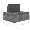 vidaXL 4-delige Loungeset poly rattan grijs