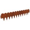 vidaXL Gazonrand 10 pcs 103 x 20 cm Staal Roestig