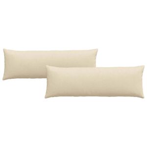 vidaXL Sofa Kussens 2 pcs Cr&egrave;me 120 x 40 cm Stof