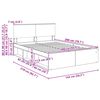 vidaXL Bedframe met hoofdeinde Gerookt eiken 140 x 200 cm Bewerkt hout