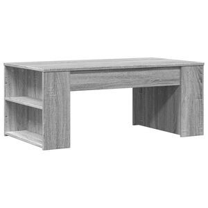 vidaXL Salontafel 102x55x42 cm bewerkt hout grijs sonoma eikenkleurig