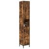 vidaXL Badkamer Kast met lade Gerookt eiken 31,5 x 33 x 190 cm