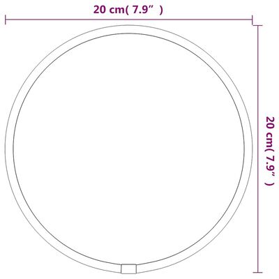 vidaXL Wandspiegel rond 20 cm zilverkleurig, wandspiegel, decoratieve spiegel, hangende spiegel, muurspiegel, hangspiegel, spiegels, wandspiegels