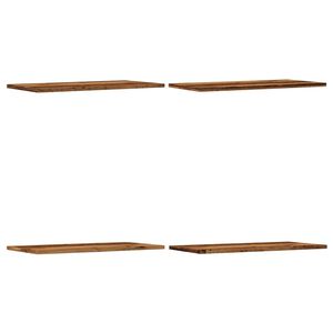 vidaXL Wandschappen 4 st 60x30x1,5 cm bewerkt hout oud houtkleurig