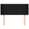 vidaXL Hoofdbord met randen 103x16x78/88 cm stof zwart