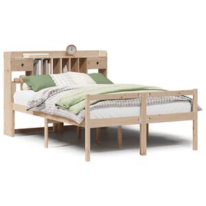 vidaXL Bed met boekenkast zonder matras massief grenenhout 160x200 cm