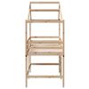 vidaXL Halfhoogslaper met ladder en bedhuis grenenhout 90x190 cm