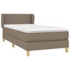 vidaXL Boxspring met matras stof taupe 90x200 cm