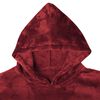 vidaXL Deken hoodie Bordeaux Rood l Flanel