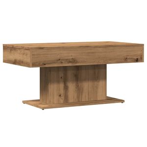 vidaXL Salontafel artisanaal eiken 96x50x45 cm bewerkt hout