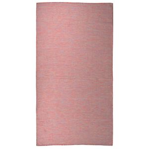 vidaXL Buitenkleed platgeweven 80x150 cm rood