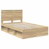 vidaXL Bedframe met hoofdeinde Sonoma 120 x 200 cm Massief grenenhout