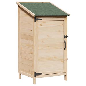 vidaXL Tuinschuur met dak Naturel 59 x 56 x 113,5 cm Massief Vurenhout