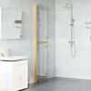 vidaXL Inloop douche wand Goud en transparant 100 x 190 cm Gehard glas