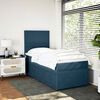 vidaXL Boxspring met matras fluweel donkerblauw 100x200 cm