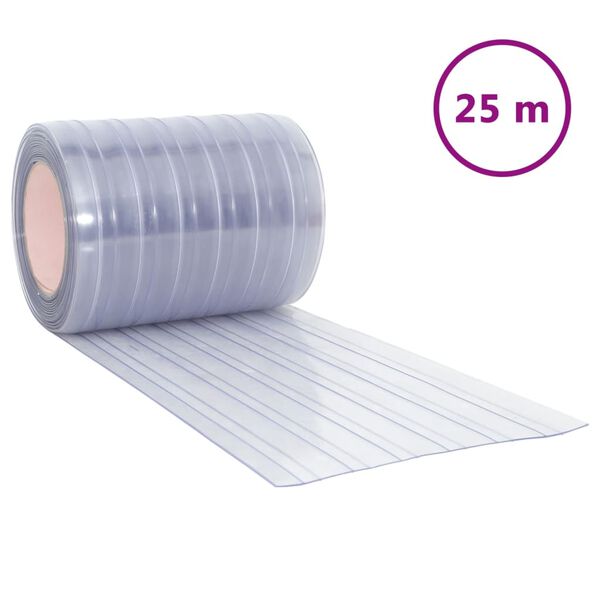 vidaXL Deurgordijn 300x2,6 mm 25 m PVC transparant