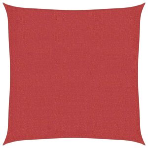 vidaXL Zonnezeil 160 g/m&sup2; 2x2 m HDPE rood