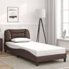 vidaXL Bedframe zonder matras "Hvar" kunstleer bruin 80x200 cm